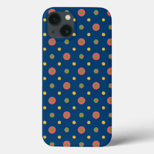 Eigenzinnige Jumbo Polka Dots Navy Blue iPad Mini iPhone 13 Hoesje