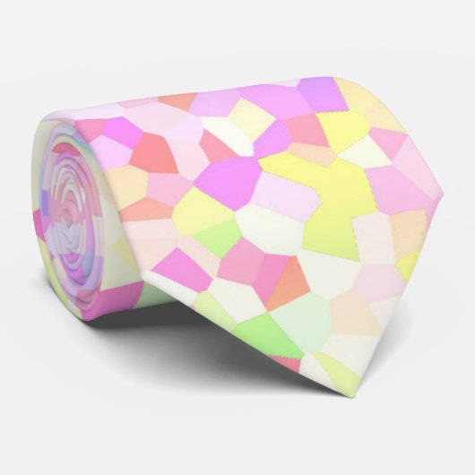 Eigenzinnige Kleurrijke Groovy Rainbow Sprinkle Mo Stropdas (Opgerold)