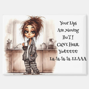 Eigenzinnige koffiedame kan je magneet niet horen