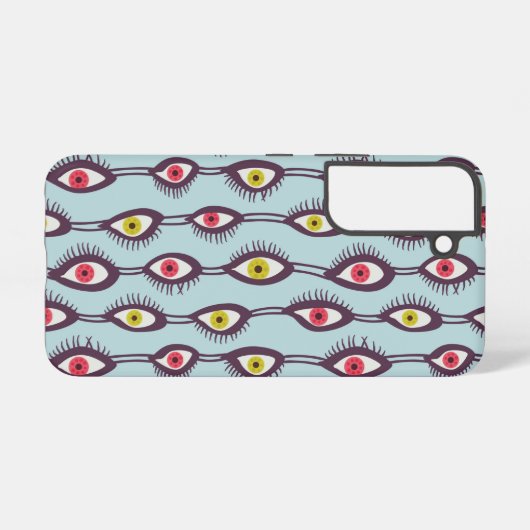 Eigenzinnige ogen Weird Psychedelic Groovy Samsung Galaxy Hoesje (Achterkant horizontaal)