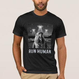 Eigenzinnige Parrot Selfie UFO Fun Art T-shirt