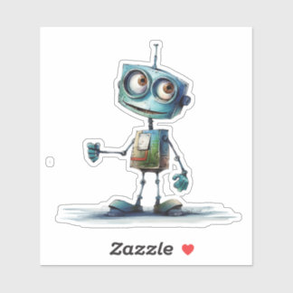 Eigenzinnige robots (ontwerp # 10) sticker