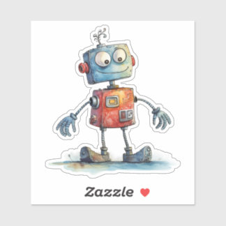 Eigenzinnige robots (ontwerp # 12) sticker