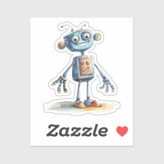 Eigenzinnige robots (ontwerp # 7) sticker
