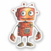 Eigenzinnige robots (ontwerp # 8) sticker (Voorkant)