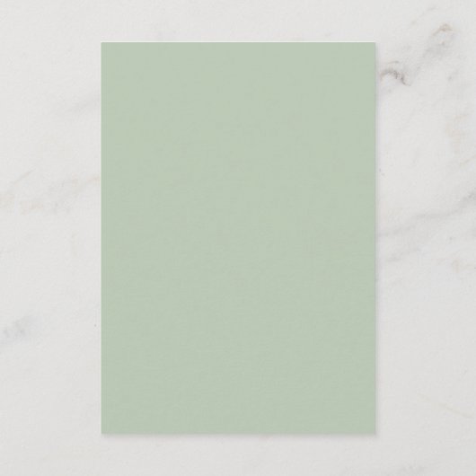 Eigenzinnige Sage Green Wedding RSVP QR Code Detai Informatiekaartje (Achterkant)