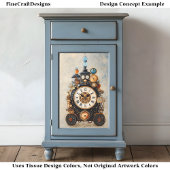 Eigenzinnige Steampunk Clock Gears Levers R3 Decou Tissuepapier