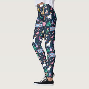 Eigenzinnige Vakantie Dieren en Iconen Patroon Leggings