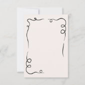 Eigenzinnige Whimsical Hand getrokken bruiloft Fra Save The Date (Achterkant)