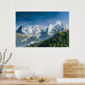 Eiger, Mönch en Jungfrau, Zwitserland, Alps Zwitse Poster (Keuken)