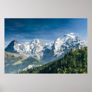 Eiger, Mönch en Jungfrau, Zwitserland, Alps Zwitse Poster