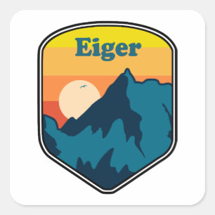 Eiger Sunrise Vierkante Sticker