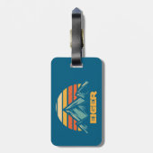 Eiger Zwitserland Retro Turquoise Bagagelabel (Achterkant verticaal)