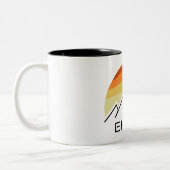 Eiger Zwitserland Retro Tweekleurige Koffiemok (Links)