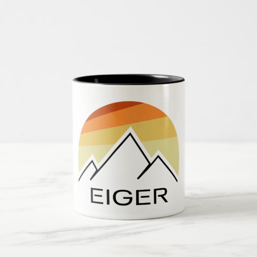 Eiger Zwitserland Retro Tweekleurige Koffiemok (Center)