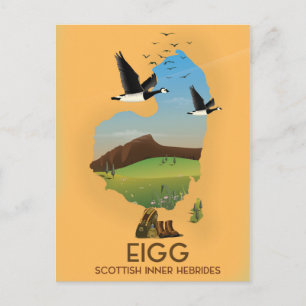 Eigg Schotse Binnen-Hebriden Kaart