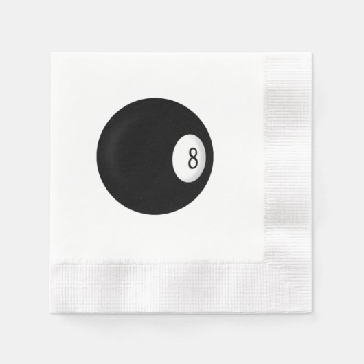 Eight Ball Billiard Theme Servetten (Voorkant)