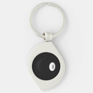 Eight Ball Billiard Theme Sleutelhanger