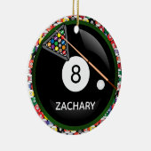 Eight Ball Game Keramisch Ornament (Rechts)
