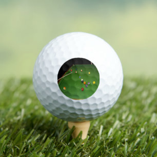 Eightball tafel olieverf met ballen en aanwijzinge
