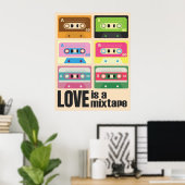 Eighties Love est une Mixtape Cassette 80's Poster (Bureau à domicile)