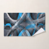 Eighties Pastel Blue and Grey Arched Line Pattern (Serviette à main)