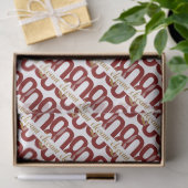 Eighty & Elegant 80th Birthday Ruby Red Gold  Tissuepapier (Geschenk)