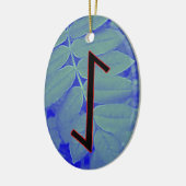 Eihwaz Viking Rune Yule Ornement - Centré Persev (Gauche)