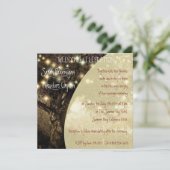  eik - nachtlichten bruiloft kaart (Staand voorkant)