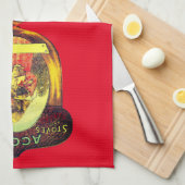  eikel kachel advertentie rood bruin theedoek (Quarter Fold)