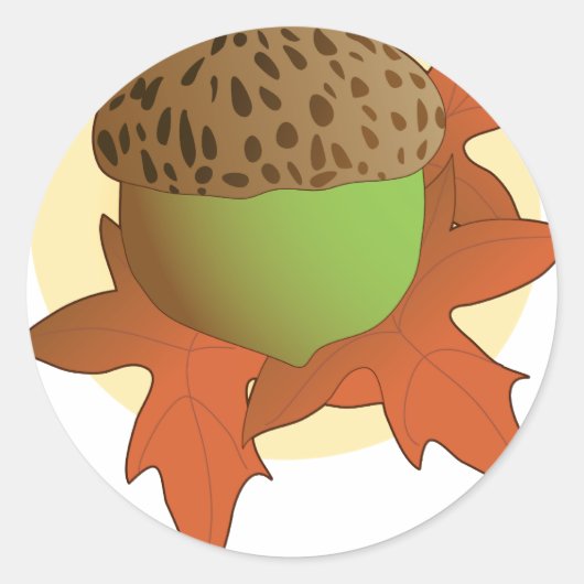 eikel ronde sticker (Voorkant)