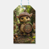 Eikelbewaker Schattig Bosmonster Cadeaulabel (Achterkant)