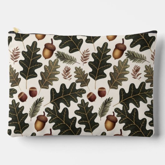 Eikels en bladeren Accessoirezak Reiszak Etui (Voorkant)