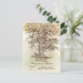 eiken boom bewaar de datum briefkaarten (Staand voorkant)