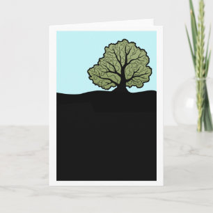Eiken boom op grafische helling kaart