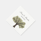 Eiken Boom Waterverf Bos Bruiloft Servet (Hoek)