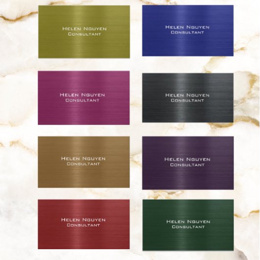 Eiken Brons Geborsteld Metaal Metaal Roestvrij Sta Visitekaartje