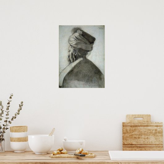 eiken - Man in turban Poster (Keuken)
