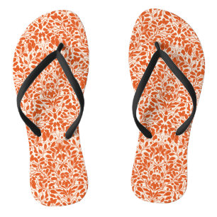 Eiken takken en bladeren, damast patroon in het do teenslippers