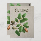 eikenbladeren briefkaart (Voorkant / Achterkant)