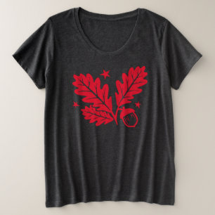Eikenbladeren en eikel, het is Herfst Grote Maat T-shirt