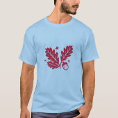 Eikenbladeren en eikel, het is Herfst T-shirt (Voorkant)
