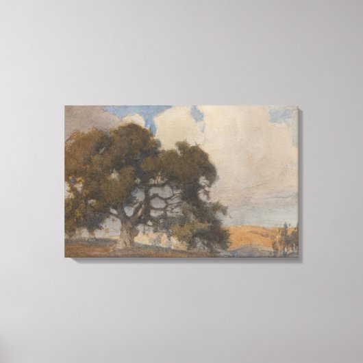 Eikenboom (1910) - Majestueuze  Waterverf Canvas Afdruk (Voorkant)