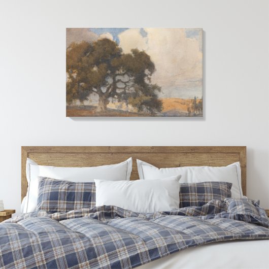 Eikenboom (1910) - Majestueuze  Waterverf Canvas Afdruk (Insitu (Slaapkamer))