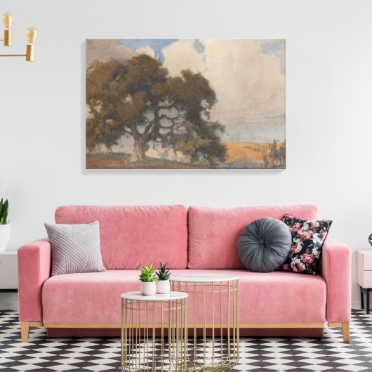 Eikenboom (1910) - Majestueuze  Waterverf Canvas Afdruk (Insitu (Woonkamer))