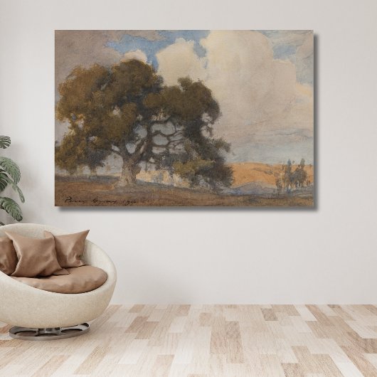 Eikenboom (1910) - Majestueuze Waterverf Canvas Afdruk