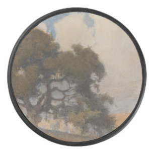 Eikenboom (1910) - Majestueuze Waterverf Hockey Puck