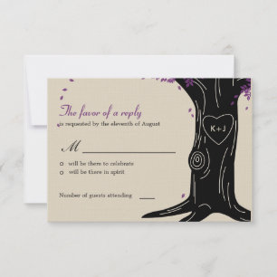 Eikenboom Huwelijk RSVP / Antwoordkaart Kaartje