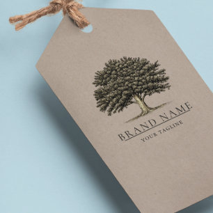 eikenboom Logo QR Code Hang Labels W/String Cadeaulabel