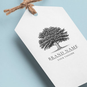 eikenboom Logo QR Code Hang Labels W/String Cadeaulabel
